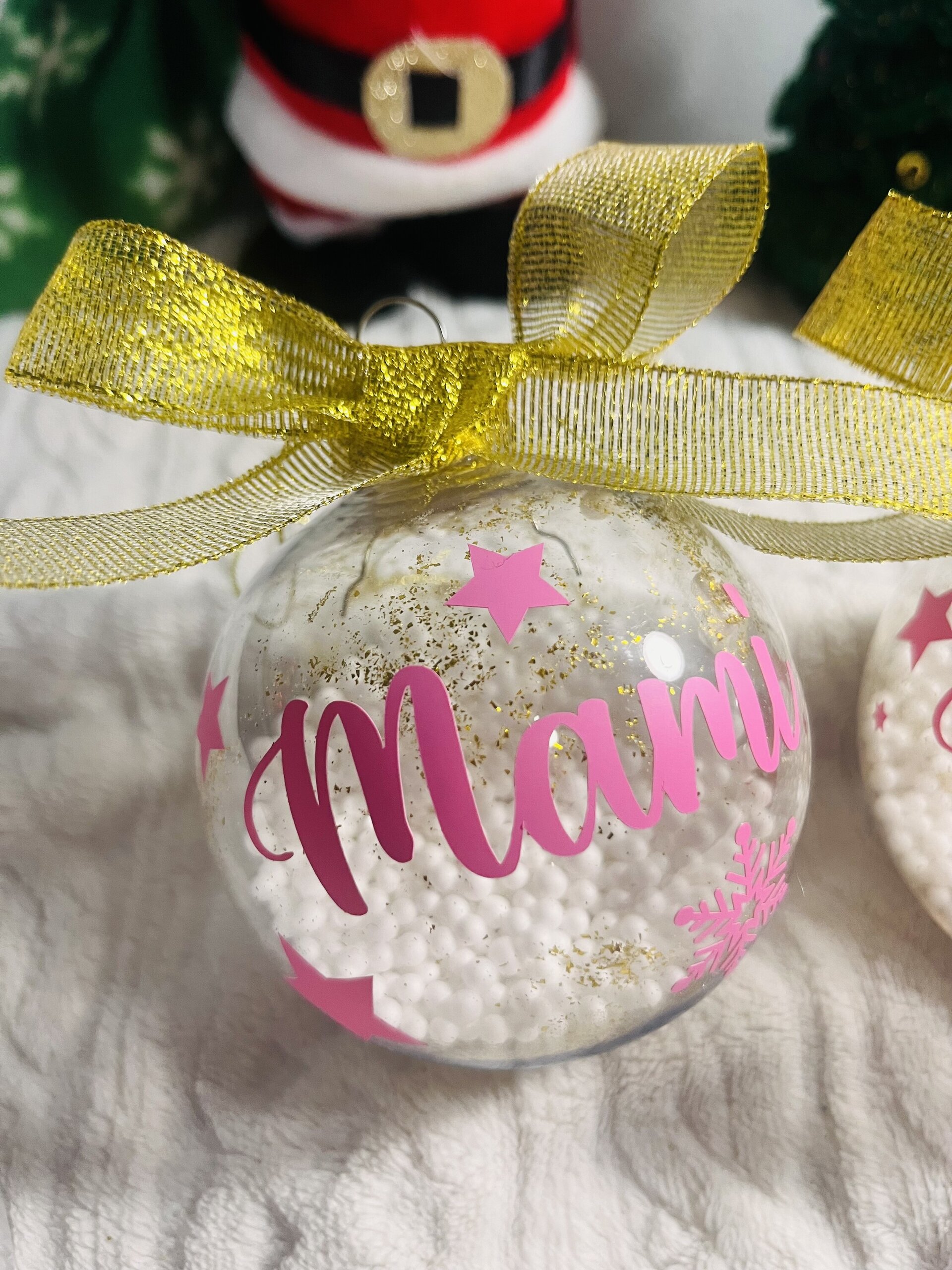 Bola Navidad rosa/gold - 3